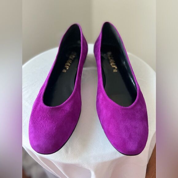DELMAN GORGEOUS LEATHER SHOES WITH PURPLE SUEDE SIZE 8.5 - Picture 8 of 8